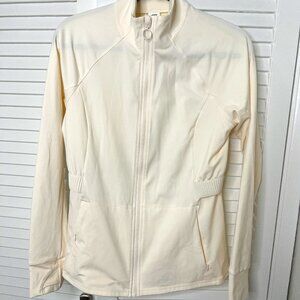 Fabletics Rosalia Performance Jacket White; Size M